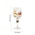 thumbnail image 3 of 240ml Christmas Wine Glass, Gold-rimmed Stemmed Goblet with Winter Snowflake Design for Red or White Wine, Holiday Dinners and Parties, 3 of 6