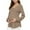 Khaki, variant on Cute Maternity Clothes Women's Maternity Shirts Ruched Drawstring Long Sleeve Knit Pregnancy Tops Brown,L