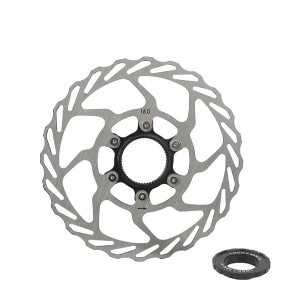 Yuarrent Rotor de freno de disco de bloqueo central para bicicletas de montaña, portátil, desmontable, reemplazo de rotores de disipación de Type3 NO3