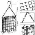 thumbnail image 3 of Suet Bird Feeders - Bird Cage Feeder for Outside Hanging - Outdoor Hanging Square Bird Feeder with Chain Holder Feeder Bird Food Dispenser for Garden, 3 of 5