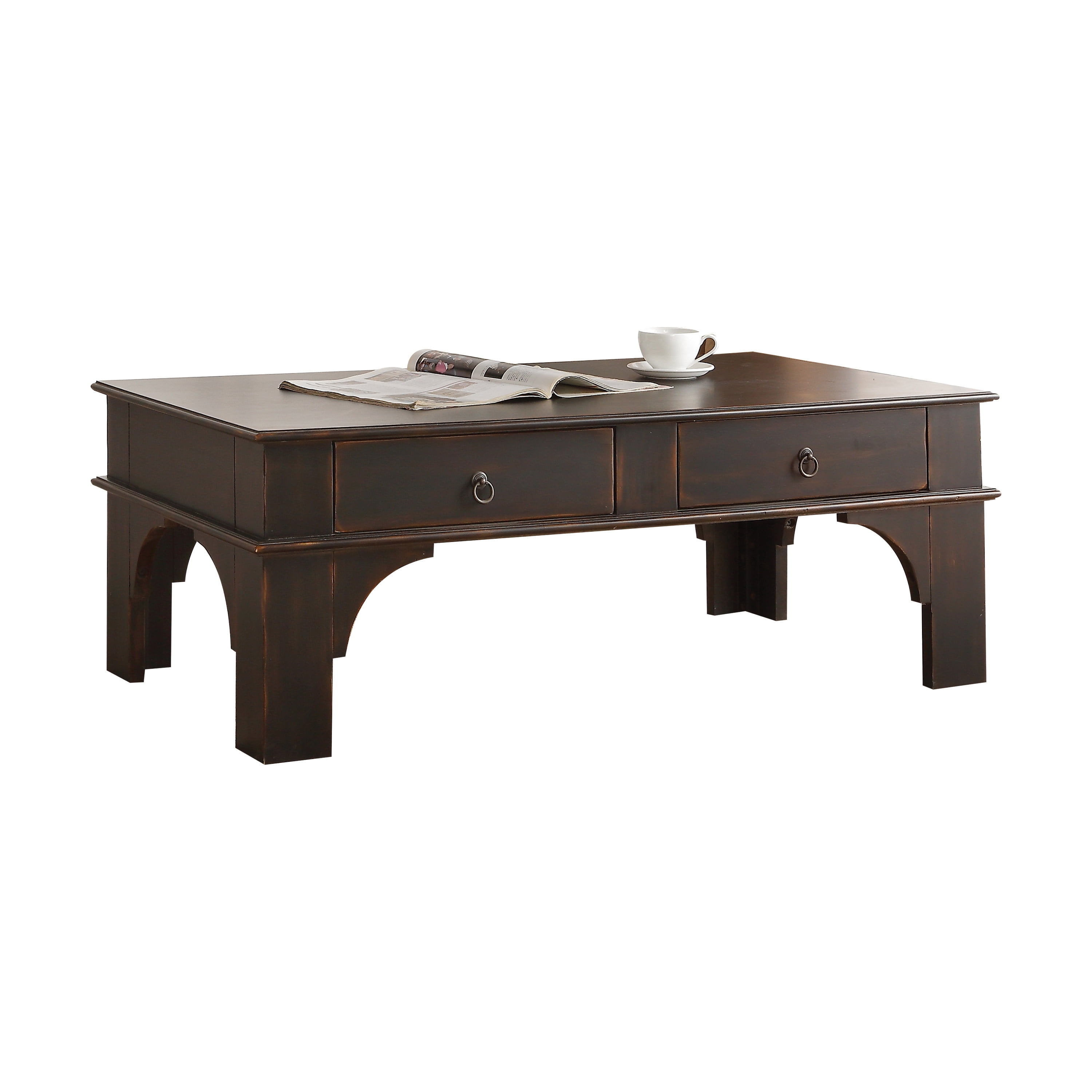 Acme Elvira Southwestern Coffee Table in Antique Espresso ...