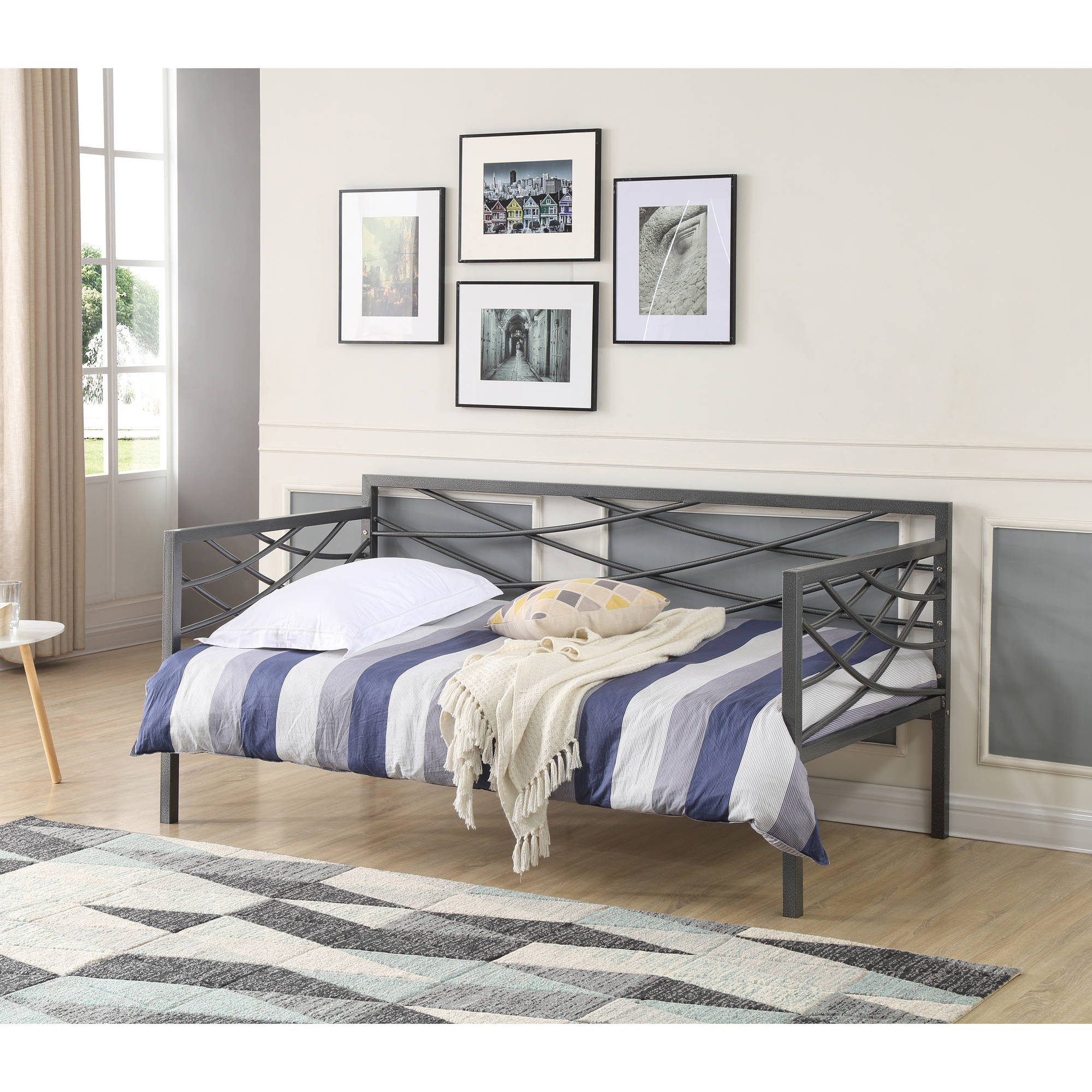 Hodedah Metal Day Bed, Multiple Colors