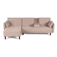 thumbnail image 4 of Sala Modular sofá Cama Reversible Makora de Velvet Palo de Rosa Modelo Annara, 4 of 9