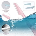 thumbnail image 7 of EXLEAF 15 Pcs Folding Eyebrow Razors for Women Face Fuzz Remover Facial Hair Removal for Women and Men Travel Dermaplaning Beauty Tool - Green White Pink, 7 of 7