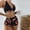 Red, variant on Women's Bathing Suit 3-Piece Bikini Sets Thong Bikini Sets Cross Sling High Waist Short Swimsuits Sets for Women