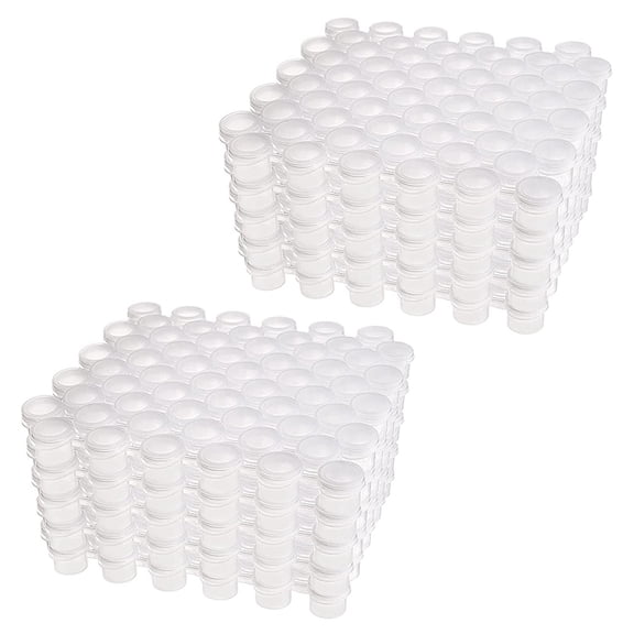 100 Strips Paint Pots Strips,300 2Ml/0.07 Oz Empty Cup with Lids, for Classrooms Paintings Art Festivals