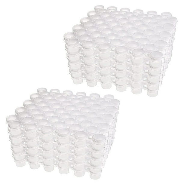 100 Tiras para Botes de Pintura, 300 Botes de 2 Ml / 0.07 Oz, Tarros de Pintura Vacíos con Tapas, para Aulas, Pinturas, Festivales de Arte