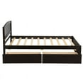 thumbnail image 6 of [Luckynote]Twin Platform Storage Bed Wood Bed Frame with Two Drawers and Headboard, Espresso, 6 of 9