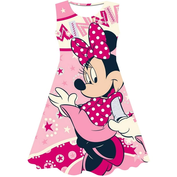 Disney filles mode Minnie robes princesse enfants vêtements Animés Minnie Mouse impression 3D été mode Minnie Mouse robe