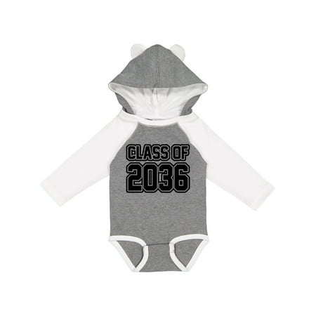 

Inktastic Class of 2036 in Black Outlined Text Gift Baby Boy or Baby Girl Long Sleeve Bodysuit