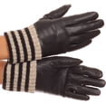 thumbnail image 1 of Oda Warm Striped Wool Cuff Winter Touch Screen Wrist Length Gloves, 1 of 4
