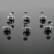 HORIALENCE Guitar Tuner Pegs Tunning Peg Metal Silver 6Set 1.5 x 1.1 x 1.5in