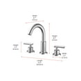 thumbnail image 2 of Elegant Lighting Leah 8 Inch Widespread Double Handle Bathroom Faucet In Brushed Nickel, 2 of 10