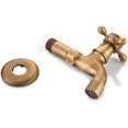 thumbnail image 5 of Grifo de agua fría vintage con interfaz G1/2 de una sola manija - Grifo de fregona montado en la pared para lavabo de baño(Bronce) brillar Electrónica, 5 of 5