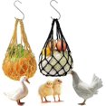 thumbnail image 1 of Chicken Feeder, 2pcs Hanging Net Bag For Chickens, Automatic Chicken Feeder, Hanging Feeder Food Skewer, Anti-waste Net Bag For Fruits And Vegetables, 1 of 5
