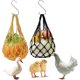 thumbnail image 1 of Chicken Feeder, 2pcs Hanging Net Bag For Chickens, Automatic Chicken Feeder, Hanging Feeder Food Skewer, Anti-waste Net Bag For Fruits And Vegetables, 1 of 5