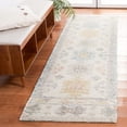 thumbnail image 2 of SAFAVIEH Micro-Loop Grosvenor Medallion Runner Rug, Ivory/Blue, 2'3" x 8', 2 of 8