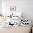 thumbnail image 5 of Homewish Black Musical Note Twin Bedding Sets 7-Piece, Modern Pop Music Bedding Comforter Set, Teens Kids Boys Girls Reversible Sheet Sets, Luxury Bedroom Decor, 5 of 7