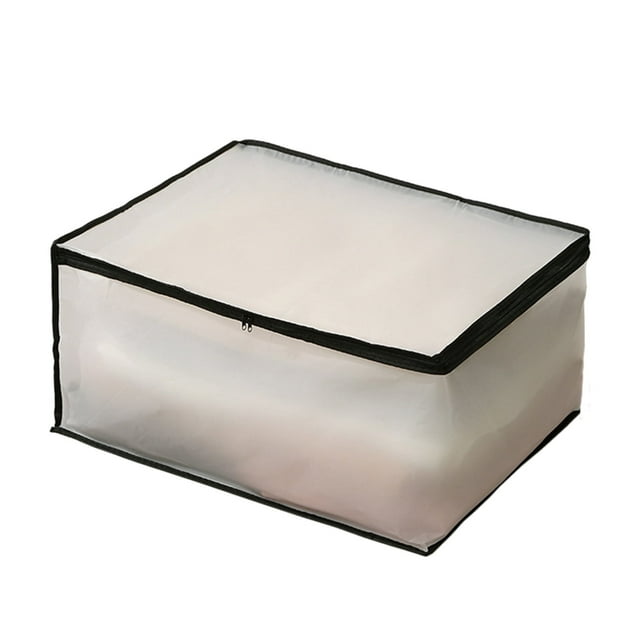 Bolsas de almacenamiento Wamans, contenedor debajo de la cama, caja de plástico plegable para guardar debajo de la cama, bote de basura inodoro y resistente a la humedad, apto para mantas, edredones,