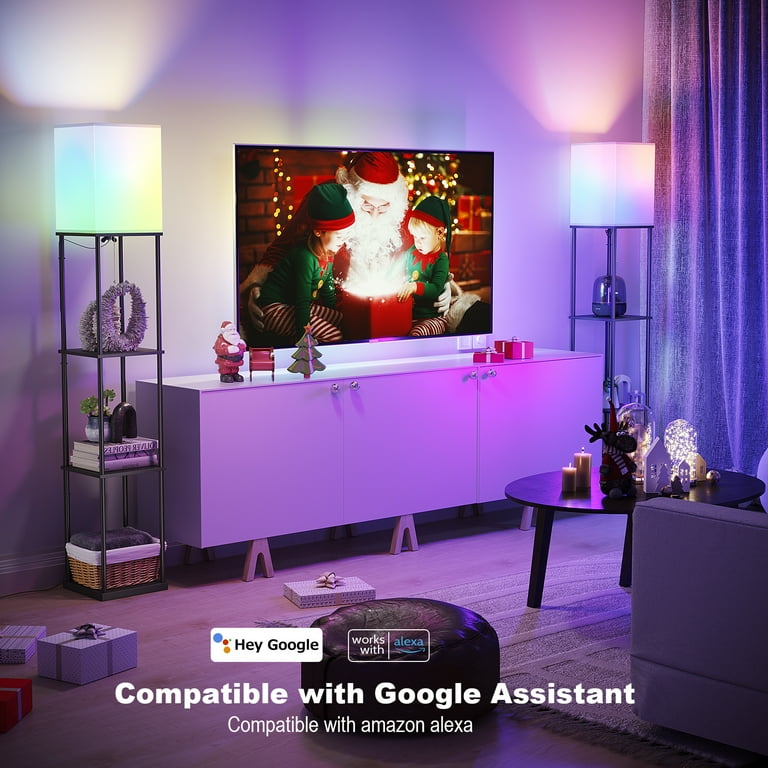 Amazon Purple Standing Lamp Buy RGBIC Corner Floor Lamp Mood