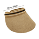 thumbnail image 2 of Sombrero para el sol con cinta de verano, sombrero de playa a rayas suave y transpirable, 2 of 5