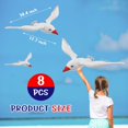 thumbnail image 2 of YSTIANN 8Pcs Realistic Seagull Balloons, Large Flying Inflatable Decor for Beach Pool Parties, Summer Hawaiian Outdoor Decorations WJ85-5265, 2 of 4