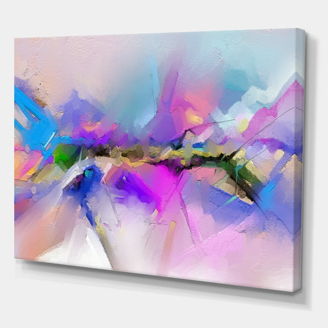 Designart - Rivière Noire sur Paysage Violet et Bleu - Impression sur Toile Moderne