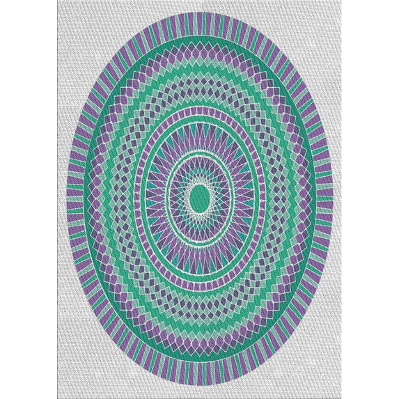 Ahgly Company Machine Washable Indoor Rectangle Transitional Magic Mint Green Area Rugs, 2' x 3'