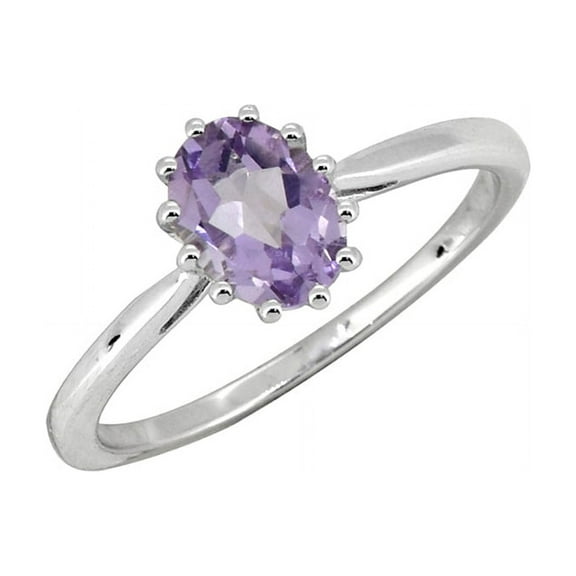 YoTreasure 0.90 Cts. Pink Amethyst Solid 925 Sterling Silver Ring
