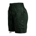 thumbnail image 4 of Amazhiyu Womens Casual Linen Shorts Drawstring Wide Leg Elastic High Waisted with Pockets, 4 of 8