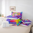 thumbnail image 5 of Manfei Kawaii Unicorn 7-Piece Twin Bedding Sets,Personalized Initial Bedding Comforter Set,Gradient Rainbow Breathable Sheet Sets,Super Cozy Animal Room Decorative,Reversible, 5 of 7