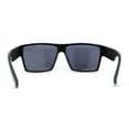 thumbnail image 4 of Mens Flat Top Sport Rectangle Horn Rim Sunglasses Shiny Black, 4 of 4