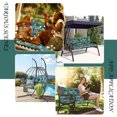 thumbnail image 6 of Outdoor Cushions for Patio Furniture, 4" Thick Waterproof Porch Swing Cushions Replacement with Backrest, 2-3 Seater Bench Cushion（Green flower,40*47in）, 6 of 7