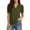 Army Green, variant on ClodeEU Women's Notch Collar Puff Short Sleeve Tops ,V Neck Shirts Casual Summer Blouses Fashion Trendy Clothing Brown,Womens Plus L