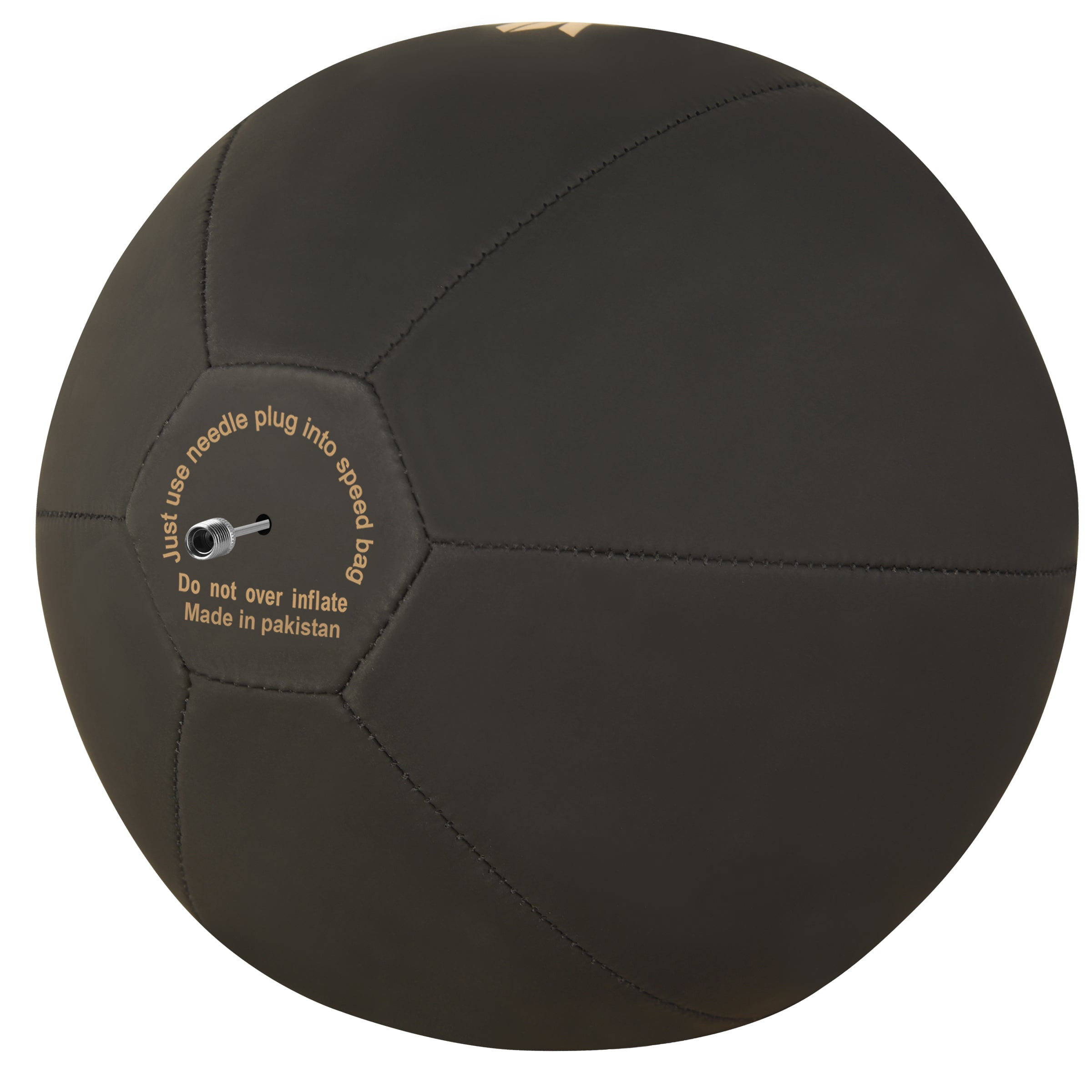 Fistrage Leather Fitness Speed Bag, Black & Gold