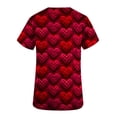 thumbnail image 5 of Valentine's Day Savings Clearance 2024! TAGOLD Women Scrub Tops, Print Scrub Tops, Women Valentine Day Short Sleeve V-neck Tops Printed Pockets Blouse Nursing, 5 of 5