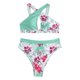thumbnail image 1 of Gibobby Trajes de Baño Mujer Bikini de traje de baño dividido estampado sexy vintage nuevo para mujer(Verde,G), 1 of 5