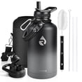 thumbnail image 1 of Botella de agua RAYMYLO con aislamiento de acero inoxidable de 1,9 L, gris oscuro, 1 of 6