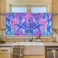 thumbnail image 2 of Yayeee Kitchen Curtains Tier Set of 2 Light Filtering 57"x36" Over Sink Window Panels, Purple Starfish Pattern, 2 of 7