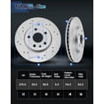 thumbnail image 2 of Funire Front Brake Rotors Kit for 2005 2006 2007 2008 2009 -2015 Toyota Tacoma 5 Lug Geomet Drilled & Slotted Disc Brake Rotors Ceramic Brakes Pads Replacement Brake Pad and Rotor Kits: 10.8" inch, 2 of 11