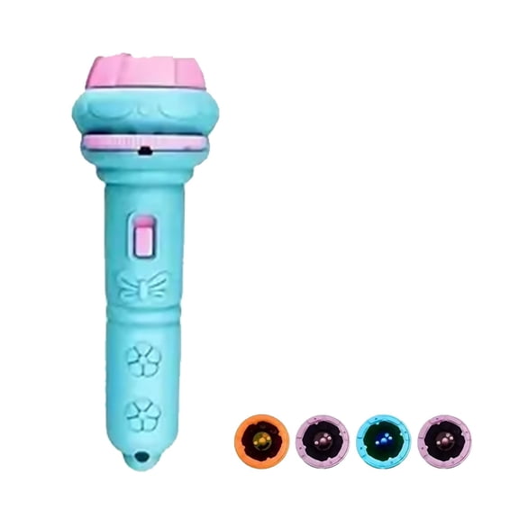 KOYPTL Projector Flashlight with 4 Discs 32 Images, Cartoon Animals Projections Educational Learning Toy for 3 4 5 6 7 Year Old Boys Girls, Toddlers Night Light Projector, Christmas Gifts for Kids