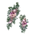 thumbnail image 1 of 2 piezas de botín floral de seda Sunnimix Rosa purpura corona de flores, 1 of 8
