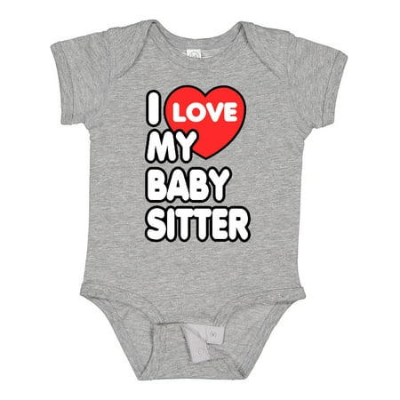

Inktastic I Love My Baby Sitter Gift Baby Boy or Baby Girl Bodysuit