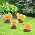 thumbnail image 3 of Estatua de jardín de simulación, escultura de polluelo, de animales preciosos, artesanía, resina artística para jardín de hadas, jardín de paisa 4x Baoblaze estatua de pollito, 3 of 7