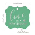 thumbnail image 7 of Inkdotpot Love Is Sweet Wedding Bottle Tag Real Silver Foil Favor Bracket Shape Hang Tags Pack Of 50, 7 of 7