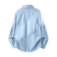 thumbnail image 5 of LIaqionyy Mens Button down Shirt Casual Loose Long Sleeve Collared Shirts Solid Color Wedding Prom Business Tops, 5 of 6