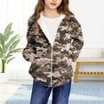 thumbnail image 4 of AUNVITO Kids Camouflage Hooded Zipper Jacket Casual Sportswear Loose Fit Windbreaker Coats for Boys & Girls 4-12 Years, 4 of 8