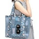 thumbnail image 5 of Bolso de playa impermeable Wobythan de tela Oxford gran capacidad azul, 5 of 14