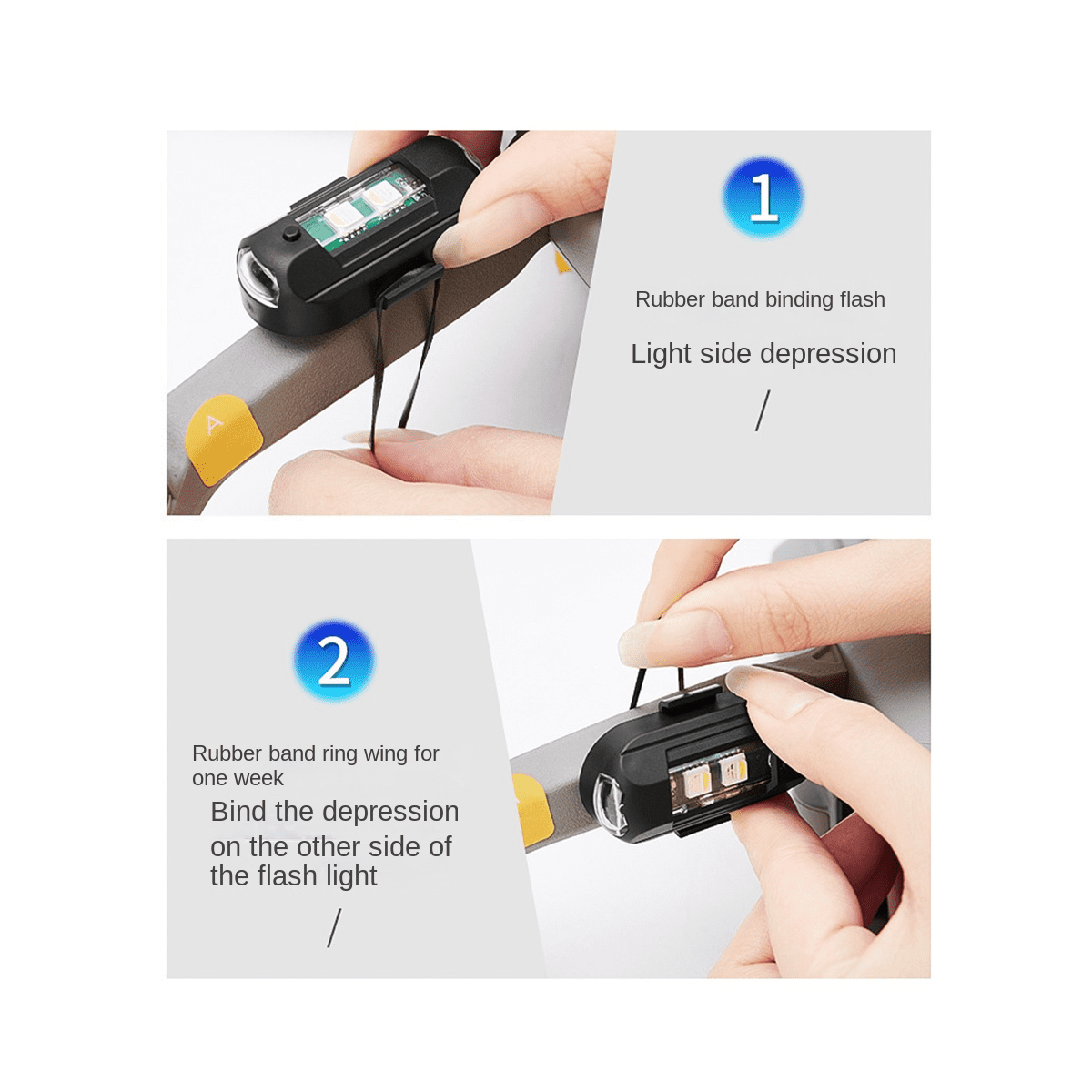 NKBSDKM 1 PièCes Universel LED Anti-Collision Mini Voyant Drone avec LumièRe Stroboscopique 7 Couleurs Clignotant