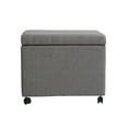 thumbnail image 5 of GDF Studio Bellane Contemporary Fabric Upholstered File Storage Ottoman, Gray and Black, 5 of 6
